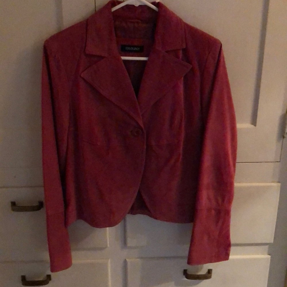 Pink suede jacket